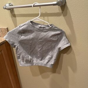 Forever 21 grey crop top